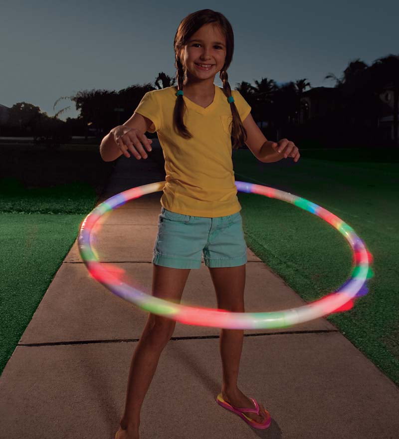 Battery is not included SOBROVO LED Hula Hoop Weighted Dance Fitness Glow Light Up Hoola Hoops for Adults Teens and Kids Exercise Loss Weight 28 Color Strobing Changing Multiple Led Lights 90cm 36in