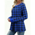 thumbnail image 5 of Christmas round-neck checked sweatershirts, printed long-sleeved tops, Fall and winter fashion outfits, 5 of 8
