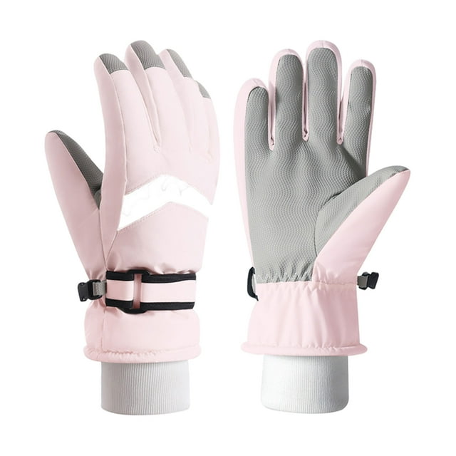 fastboy Polyester Winter Gloves For Women Soft Plush Lining For Ultimate Warmth Anti Slip Better Grip pink