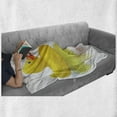 thumbnail image 6 of Rubber Duck Soft Flannel Fleece Throw Blanket, Rubber Duck Couple in Love Romantic First Love Childhood Kids Theme, Cozy Plush for Indoor and Outdoor Use, 50" x 70", Yellow Pink White, by Ambesonne, 6 of 6