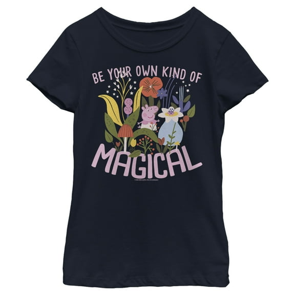 Girl's Peppa Pig Be Your Own Kind of Magical Forest Graphic T-Shirt