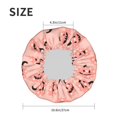 thumbnail image 4 of Kdxio Smiling Pink Pumpkins Print Shower Cap for Women,Elastic and Reusable,Double Waterproof Layers Bathing Hat, 4 of 6