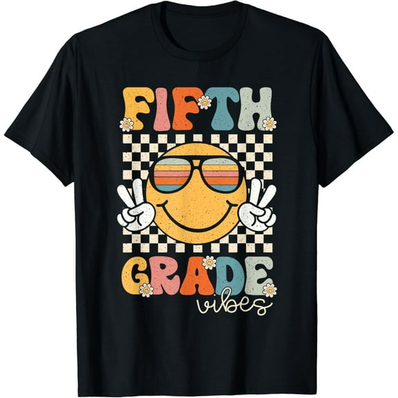 Fifth Grade Vibes Smile First Day of School 5th Grade Team T-Shirt