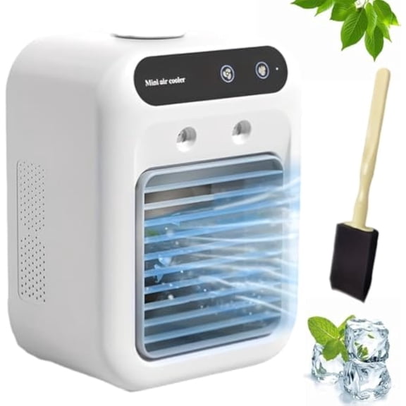 Glacial Breeze Air Conditioner, Portable Glacial-Breeze Ac Unit, Ultra Slim Window Air Cooler, Small Ductless Rechargeable, Quiet Mini Air-Conditioning Fan, Efficient Cooling, Cool Jet