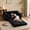 Black, variant on Apicizon Corduroy Reclining Divan Sofa Bed with 4 Pillows, Black