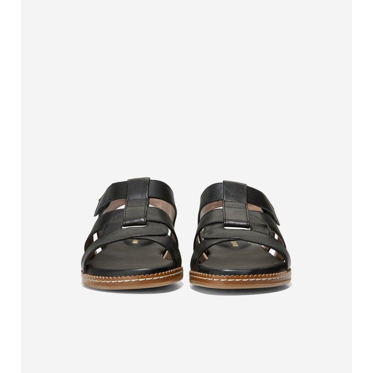 Cole Haan Cloudfeel Fisherman Black Jericho Leather Open Toe  display picture 2