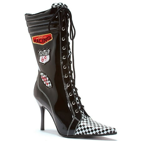 Racer Black and White Adult Boots