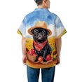 thumbnail image 5 of Vintage Pug Says Hello Mother's Day Summer Sunflower Field Hawaiian Shirt Breathable Summer Unisex Merch Dog Lover Gifts - 12005, 5 of 6