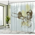 thumbnail image 5 of Ambesonne Yellow Black Shower Curtain, Rock Roll Party, 69"Wx75"L, Grey Yellow Black, 5 of 5