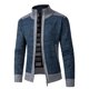 thumbnail image 2 of Ceisia Men's Corduroy Color Block Shirt Jacket Casual Long Gift Sleeve Windproof Outerwear with Pockets, 2 of 5