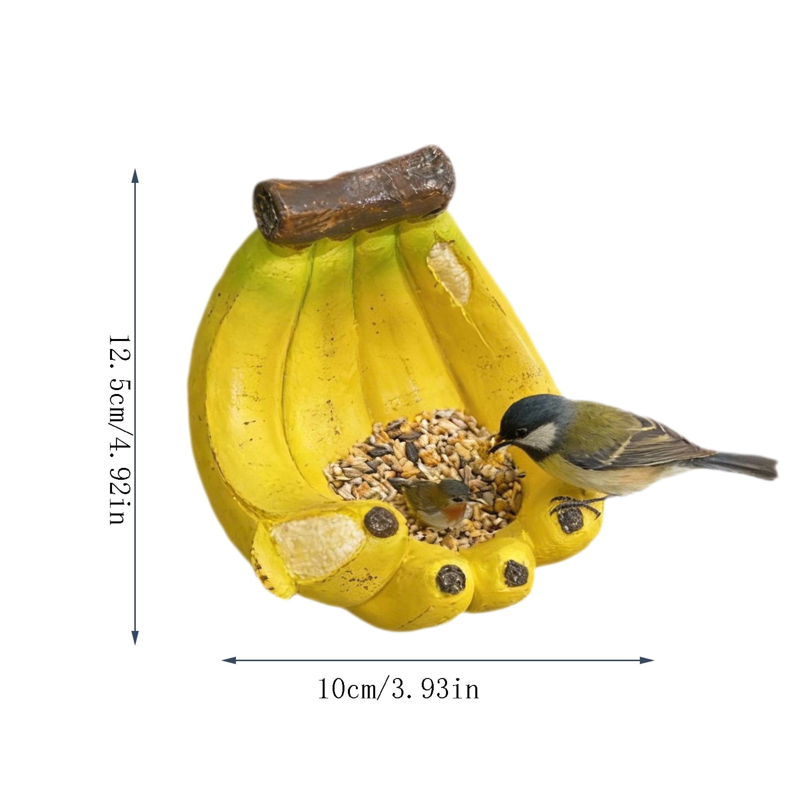 Hummingbird Feeders for Outdoors Whimsical Banana Peel Bird Feeder Banana-Shaped Resin Bird Bath/Feeder Garden Courtyard Decor Home Hanging Ornament