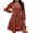 Red, variant on Tqcoqu Women's Ribbed Knit Tiered Mini Dress,V Neck Lantern Long Sleeve Flowy Ruffle A Line Fall Casual Dress
