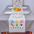 thumbnail image 3 of Cotton Linen Table Runner Dresser Scarves Happy Easter Gnomes Carrrot Rabbit Bunny Colorful Eggs Non-Slip Rectangle Table Setting Decor for Spring Party Holiday Dinner Home,18 x 72 inches Long, 3 of 7