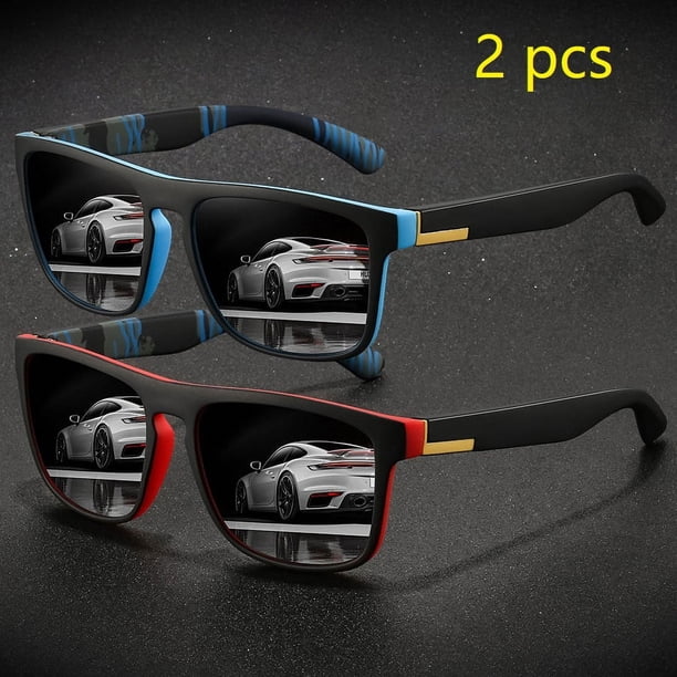 Lunettes De Soleil Carrées Netrox - UV400, Unisexes, Style Rétro, Avec étui Et Pochette Microfibre