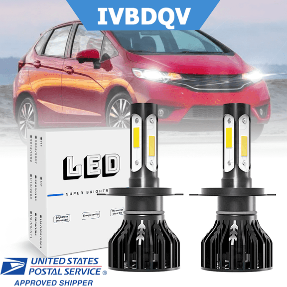 For Honda Fit 2007-2019 LED Headlight Bulb Pair H4 High Low Beam Kit 6000K Super Bright White