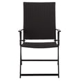 thumbnail image 3 of Safavieh Simon Metal Outdoor Folding Chair, Black (Set of 2), 3 of 12