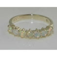 thumbnail image 6 of LBG 18k White Gold Real Genuine Opal Womans Eternity Ring - Size 7, 6 of 6