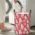 thumbnail image 4 of Lsque Cow And Flower pattern Laundry Hamper Basket, Tall Woven Rope Hamper Basket for Clothes, Lightweight Storage Basket, Collapsible Waterproof-Medium, 4 of 8
