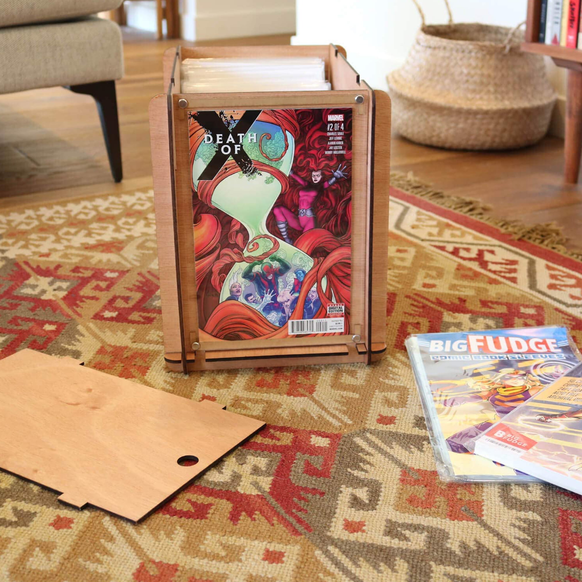 Big Fudge Vinyl Heavy Duty Wooden Comic Book Display Toploader Storage Box  