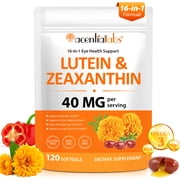 Lutein 40mg with Zeaxanthin, Eye Health Support, Dietary Supplement Softgels, 120 Count