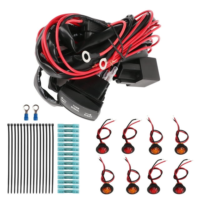 UTV Turn Signal Rocker Switch, ATV Street Legal Lighting Kit Turn Signal Flasher Relay Harness Replacement For Ranger RZR