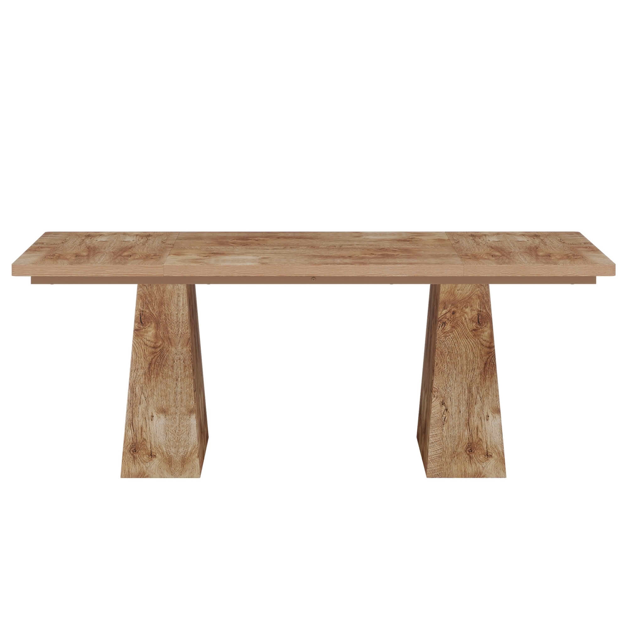 MAYEERTY 63 Inch Farmhouse Dining Table, Rectangular Wood Kitchen Table for 6 People with Tapered Legs