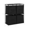 thumbnail image 7 of vidaXL Storage Cabinet with 4 Fabric Baskets Black 24.8"x11.8"x28" Steel, 7 of 7