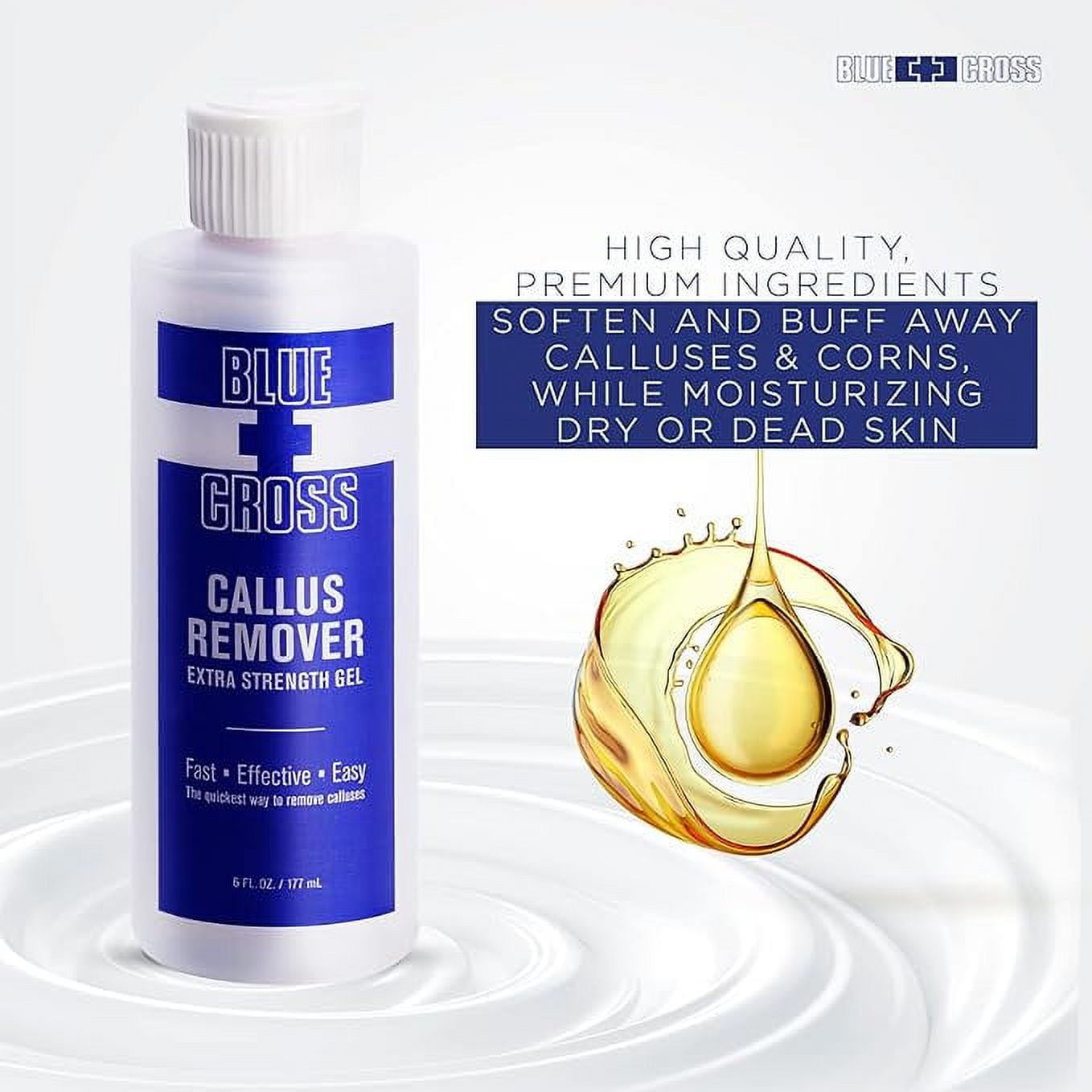 Blue Cross Professional Extra Strength Callus Remover Gel for Feet or Heel, at Home Manicure/Pedicure Results, 6 fl oz