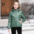thumbnail image 2 of XXWXYD Girls Lightweight Packable Hooded Puffer Coat - Winter Warm Down Jacket Windproof Zip Up Outerwear with Pockets, ChristmasGift for Kids, 2 of 6