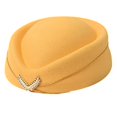 thumbnail image 1 of CUITING Chapeau d'Hôtesse Chapeau Béret Uniforme Formel pour Femmes Cosplay, 1 of 21