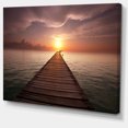 thumbnail image 2 of Seashore Boardwalk into the Sun - Seashore Canvas Art Print, 2 of 3