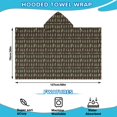 thumbnail image 2 of Dark Brown Bigfoot and Tree Pattern Hooded Bath Towel，50"x30" for Ages 3 To 12 Kids, Quick Dry Lightweight Soft Microfiber Hood Beach Towel Cover Up for Kids, 2 of 7