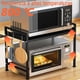 thumbnail image 3 of Estante para microondas,Estante de Microondas Extensible y Ajustable Altura de 2 Niveles,Estante de Almacenamiento de Metal para Cocina con 6 Ganchos,para Cocina Encimera Utensilios de Cocina Horno, 3 of 6