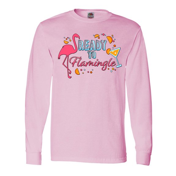 Inktastic Ready to Flamingle Flamingo Party Long Sleeve T-Shirt