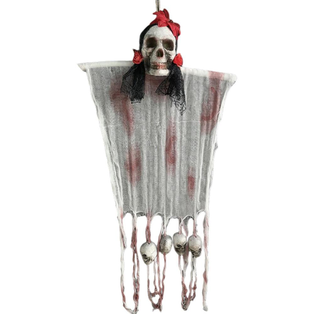 Halloween Scary Hanging Ghost for Garden Yard Bar Decoration Haunted House Props 