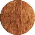 thumbnail image 1 of Ahgly Company Indoor Round Abstract Orange Contemporary Area Rugs, 5' Round, 1 of 1