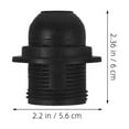 thumbnail image 2 of PEACNNG 2 Pcs E26 Light Sockets Black Medium Screw Base Retro Lamp Holder Replacement Diy Making Light Bulbs Socket Covers Pendant Lamp Holder For Home, 2 of 8