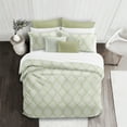 thumbnail image 3 of 6ix Tailors CRE-AUR-GRE-CVT-FD-3PC Cressida Green Tea Full & Double Size Coverlet & 2 Pillow Shams Set - 3 Piece, 3 of 5
