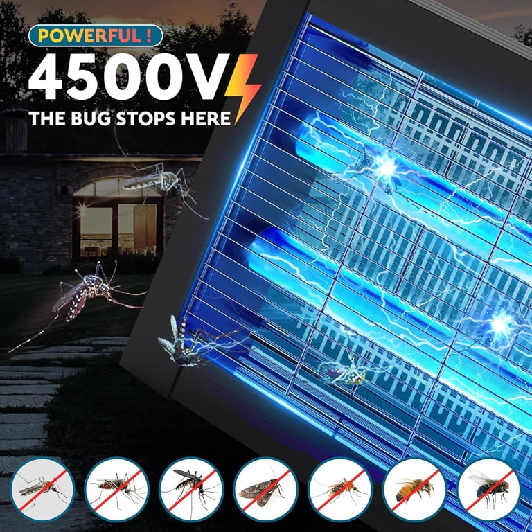 Rossetta Solar Bug Zapper Outdoor, 1 Acre 4500V Waterproof