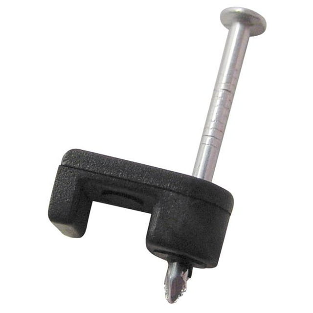 100 Count .19 in. Black Low Voltage Plastic Staples