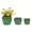 Green, variant on mdj pottery 3pcs Handmade Ceramic Planter Set, 15/12/9 Inch, Green Diamond Pattern, Ceramic Flower Pots for Orchids Succulents, Indoor Outdoor Windowsill Bookshelf Decor