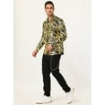 thumbnail image 4 of INSPIRE CHIC Big & Tall Men's Leopard Print Button Down Long Sleeve Shirt, 4 of 6