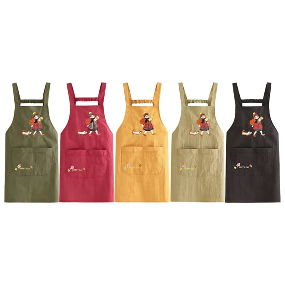 Gifts Dianli Home Kitchen Aprons Water Repellent Cute Cooking Waistcoat Adult Kitchen Work Apron Stain Resistant Waterproof Culinary Smock for Home Dining And Baking