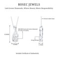 thumbnail image 4 of Rosec Jewels Lab Created Diamond Pendant with Chain - Oval, 1 Ct, EF-VS Quality Certified, 925 Sterling Silver, 4 of 6