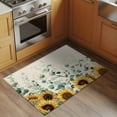 thumbnail image 3 of Rectangle Area Rug 2x3ft,Farm Sunflower Eucalyptus Leaves Washable Carpet Non-Slip Runner Accent Rugs Indoor Floor Mat for Bedroom Living Room Decor,Rustic Plants Retro Linen, 3 of 9
