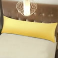 thumbnail image 5 of Ntbay Silky Satin Body Pillowcase for Hair and Skin, Ultra Soft Cozy Long Body Pillow Cover with Zipper Closure, 20" x 54", Yellow, 5 of 5