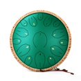 thumbnail image 1 of Tambor Rothergli de acero, 14 pulgadas, 15 notas C Major, verde, 1 of 7