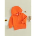 thumbnail image 3 of Toddler Baby Girl Boy Casual Sweatshirt Long Sleeve Solid Color Hoodie Pullover, 3 of 8