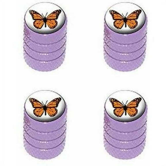 Monarch Butterfly Tire Rim Wheel Aluminum Valve Stem Caps, Multiple Colors