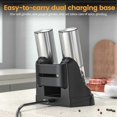 thumbnail image 3 of Electric Salt and Pepper Grinder Set - Automatic Rechargeable Salt/Pepper Grinder with Charging Base and LED Light, 3 of 5